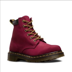 NWT 939 Dr Martens Deep Red Greasy Suede
